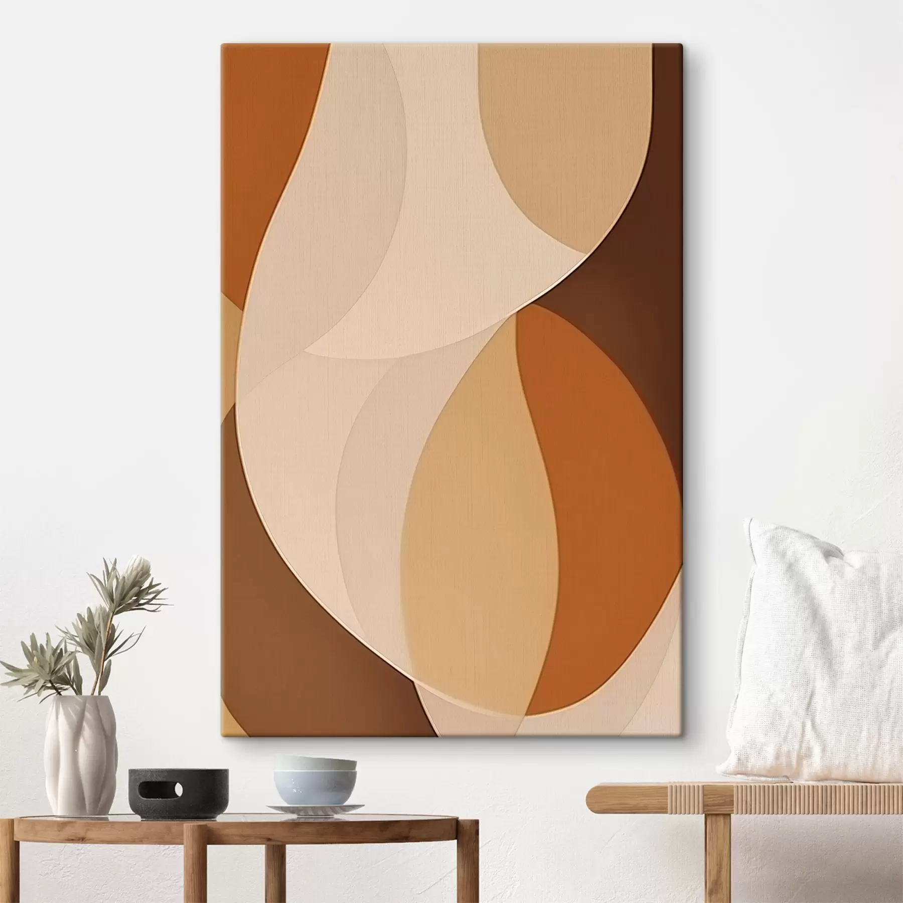 Papier peint Motif abstrait de formes lisses s42817