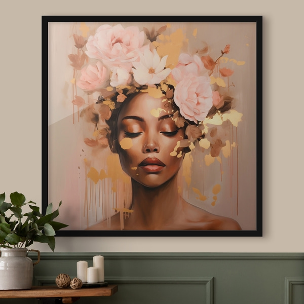 Fille avec couronne de fleurs