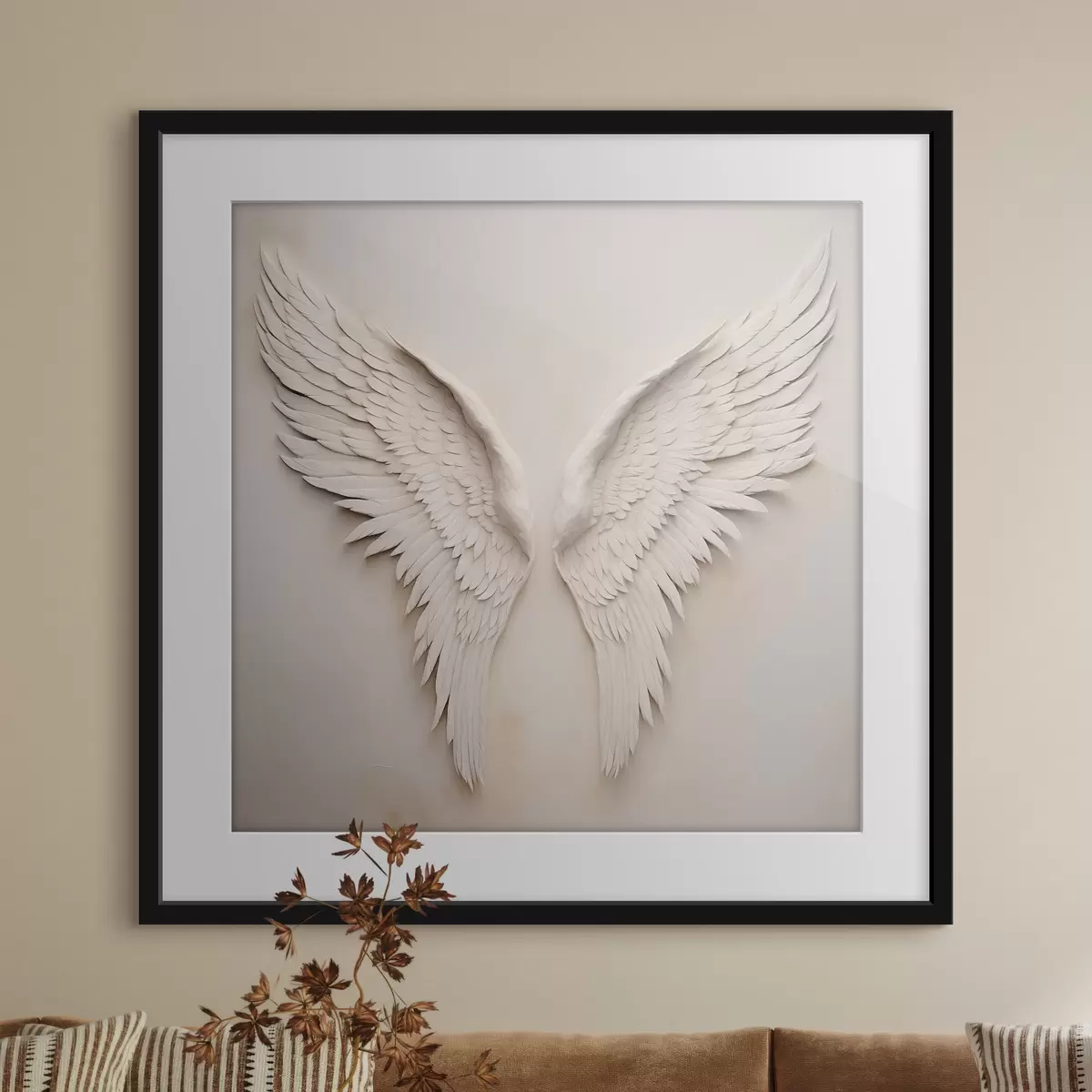 Poster Ailes blanches déployées f42816