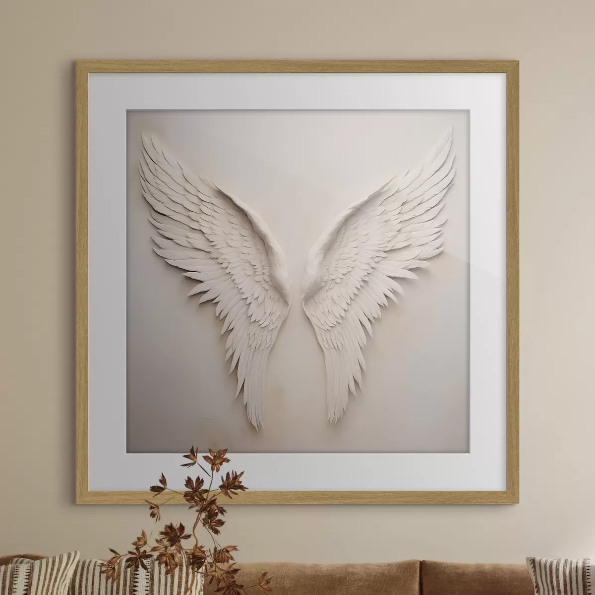 Poster Ailes blanches déployées f42816