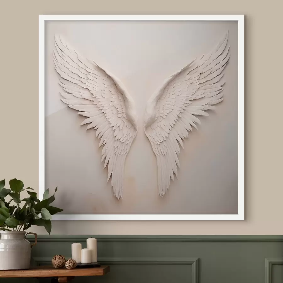 Papier peint Ailes blanches déployées f42816