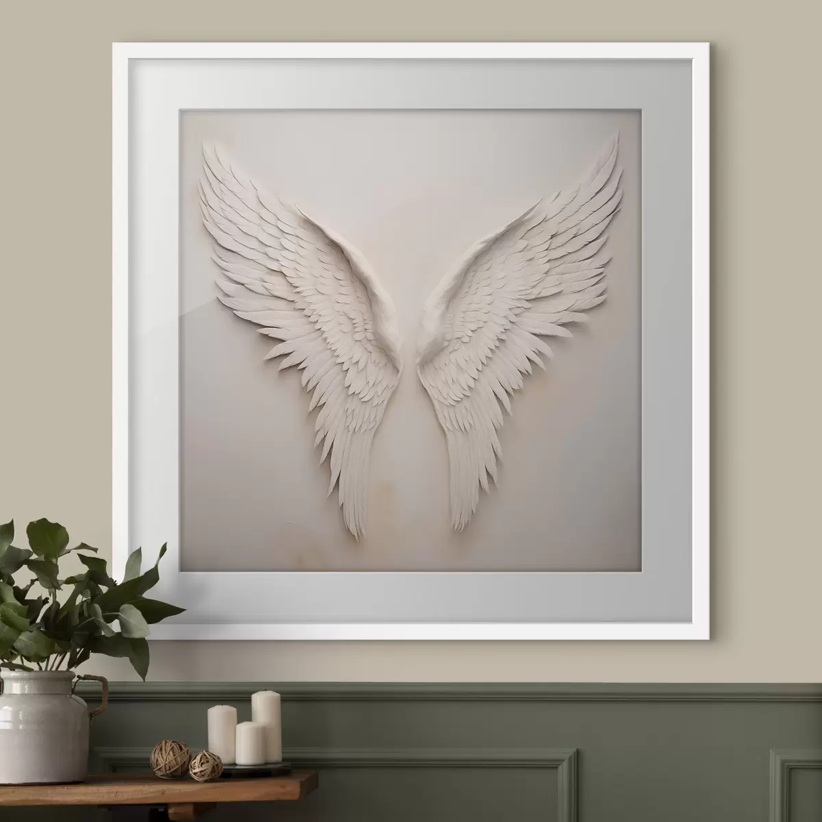Poster Ailes blanches déployées f42816