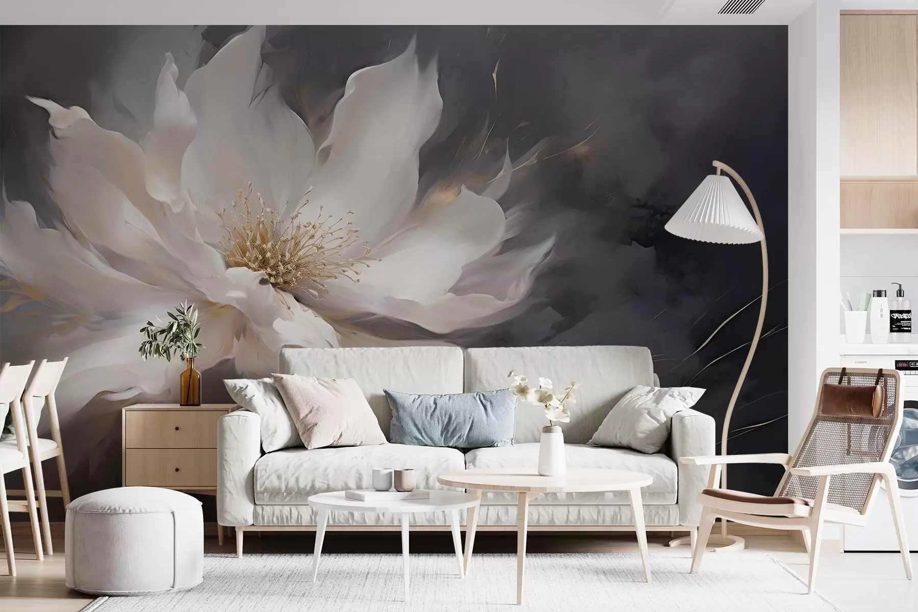 Papier peint Fleur abstraite w08734