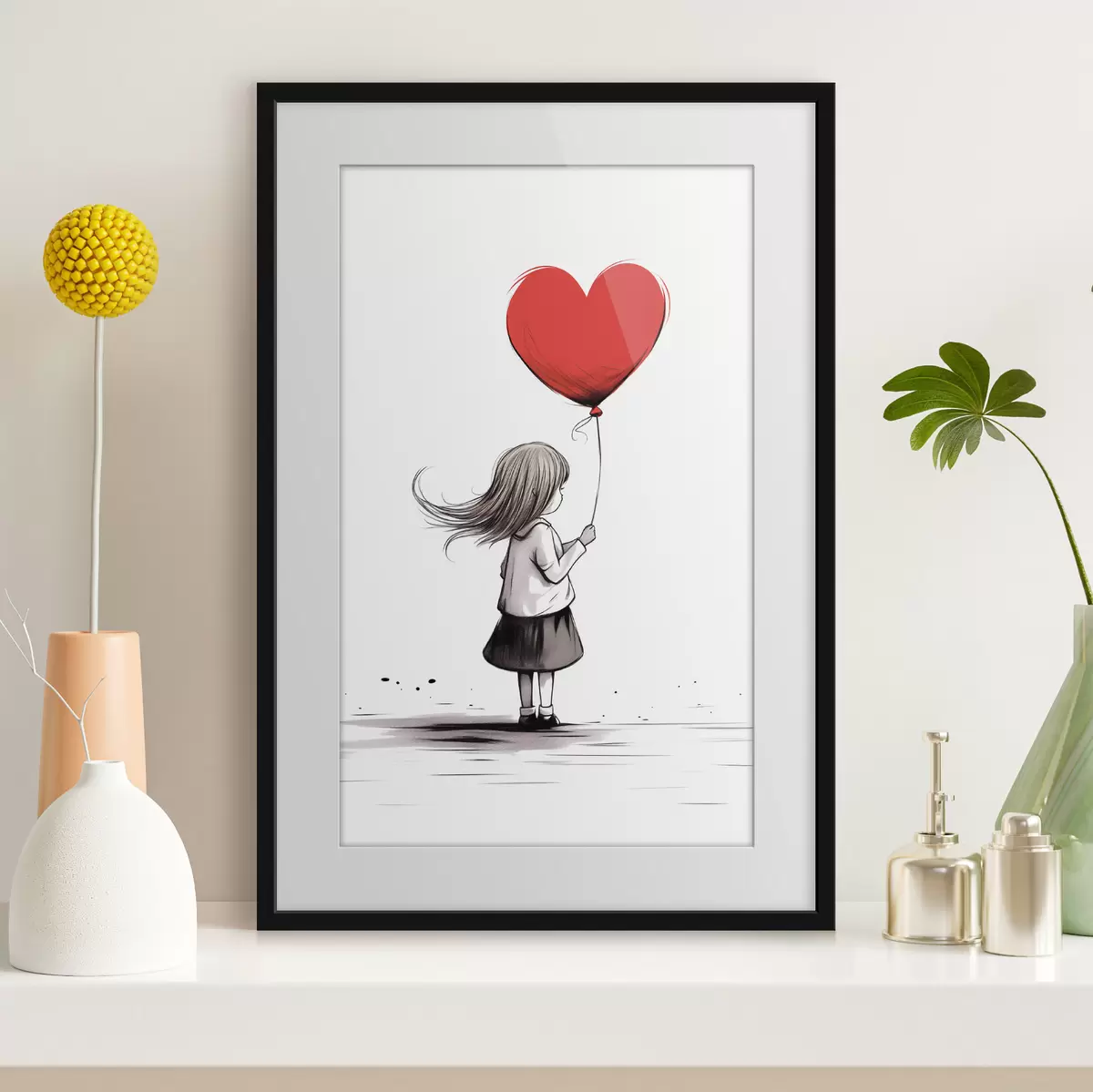 Poster Fille avec un ballon f42872
