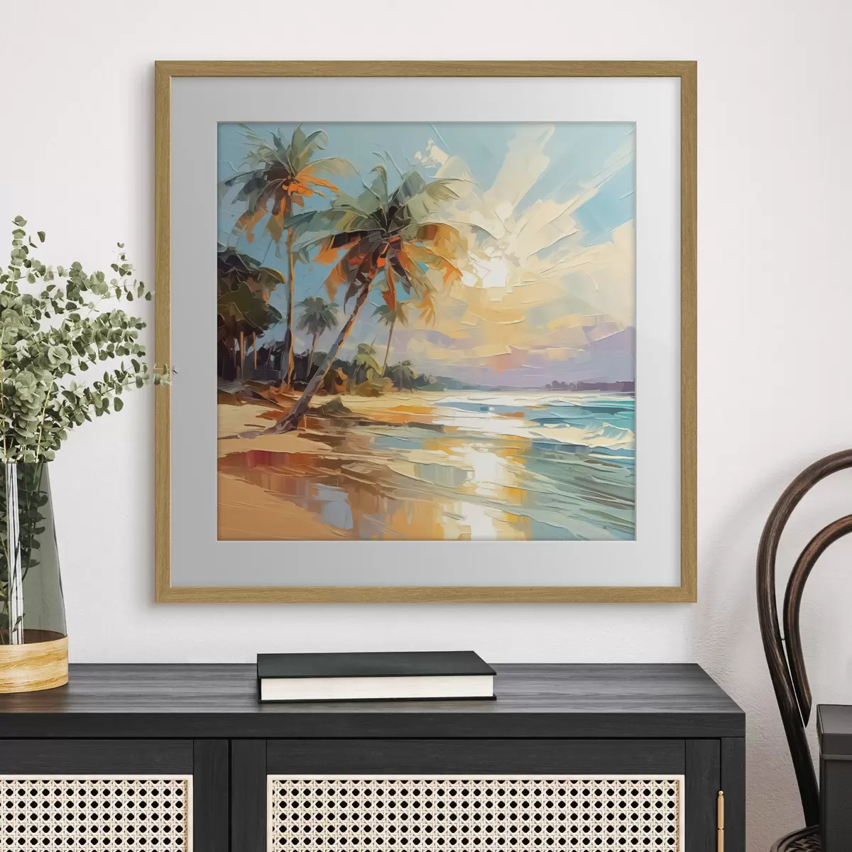 Poster Pause parmi les palmiers f42897