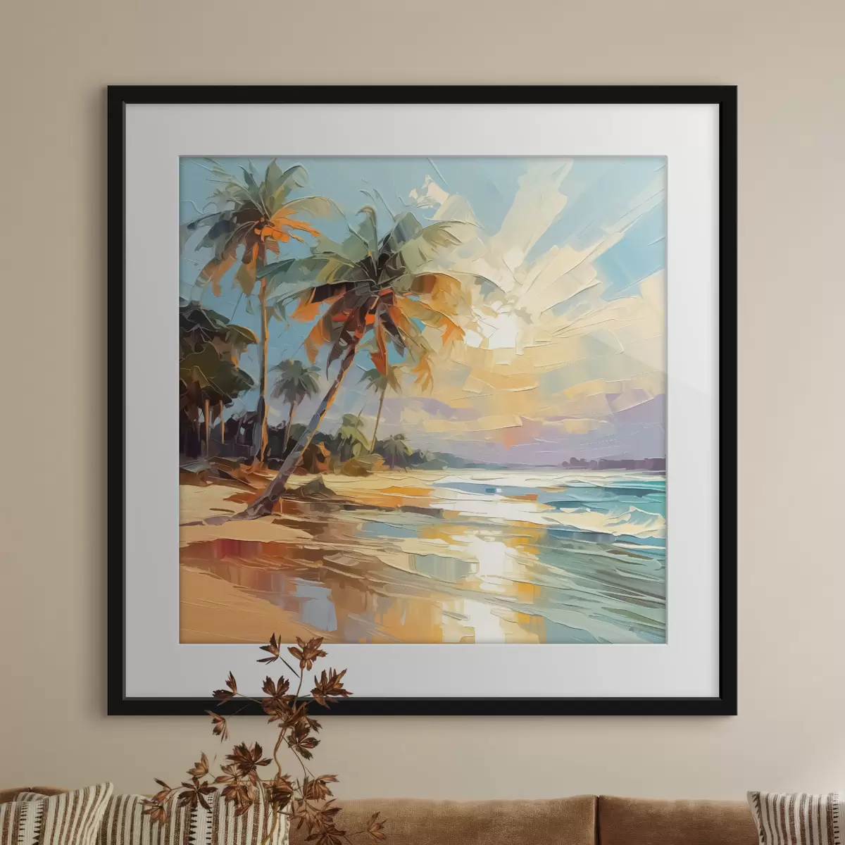 Poster Pause parmi les palmiers f42897