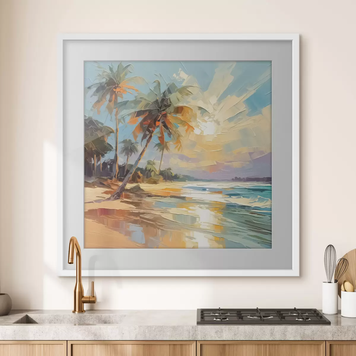 Poster Pause parmi les palmiers f42897