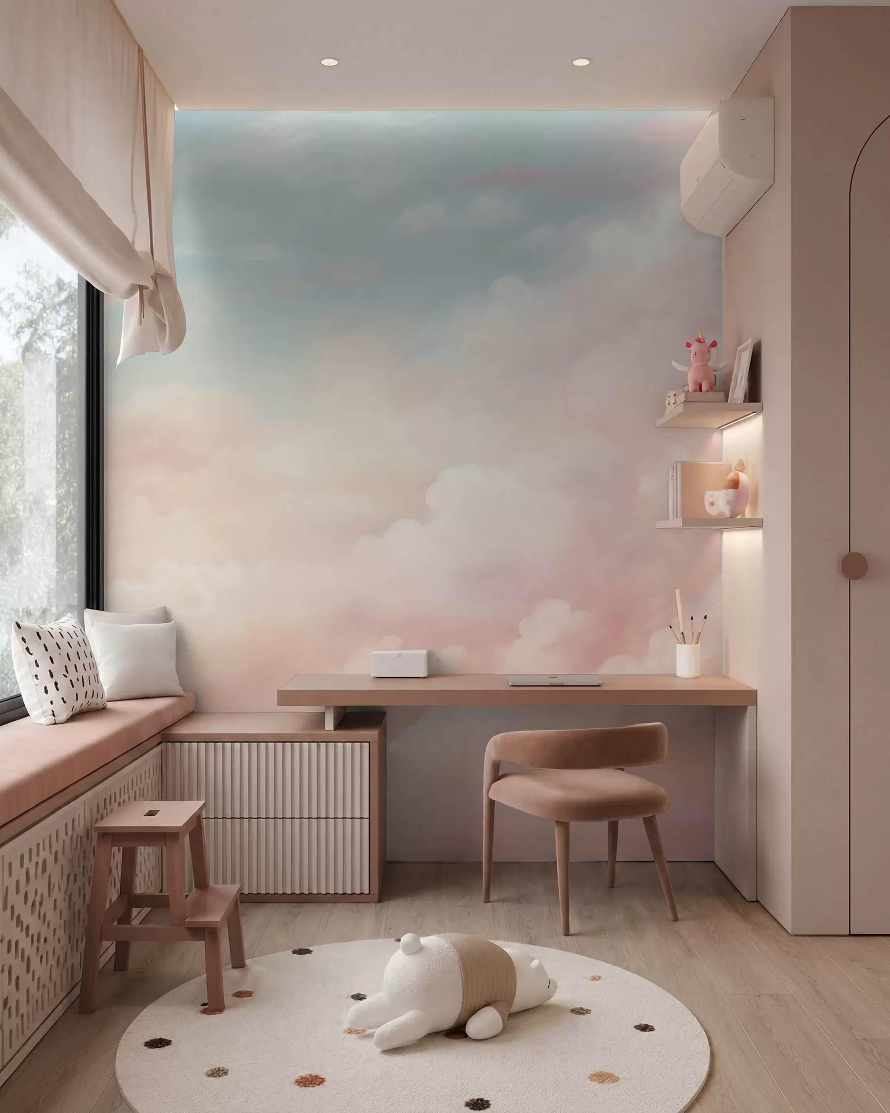 Papier peint Nuages de barbe à papa w03047