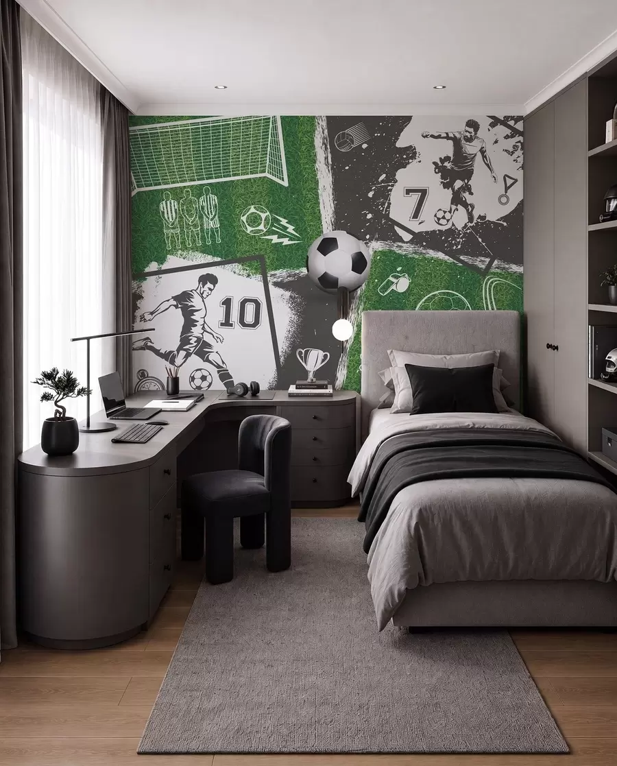 Papier peint Collage de match de football w03121