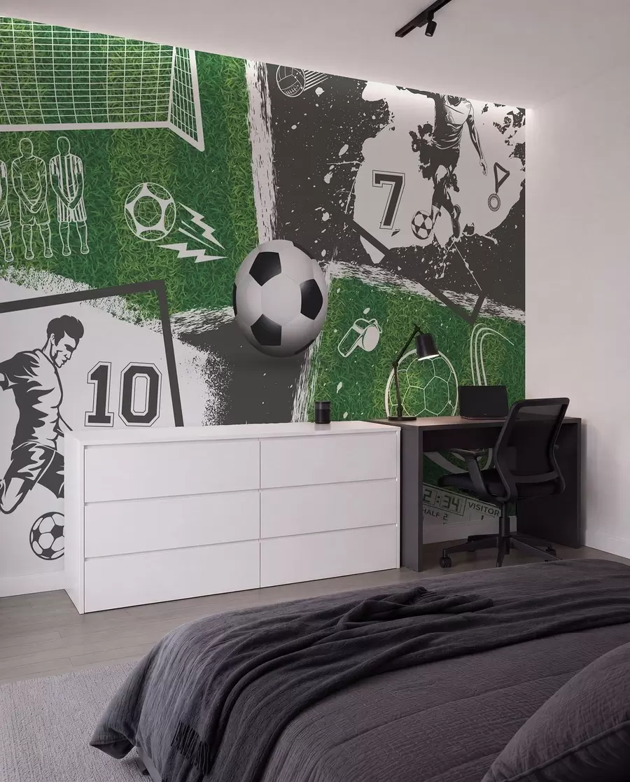 Papier peint Collage de match de football w03121