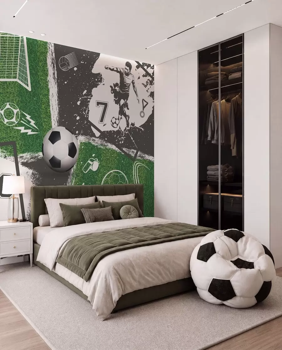 Papier peint Collage de match de football w03121