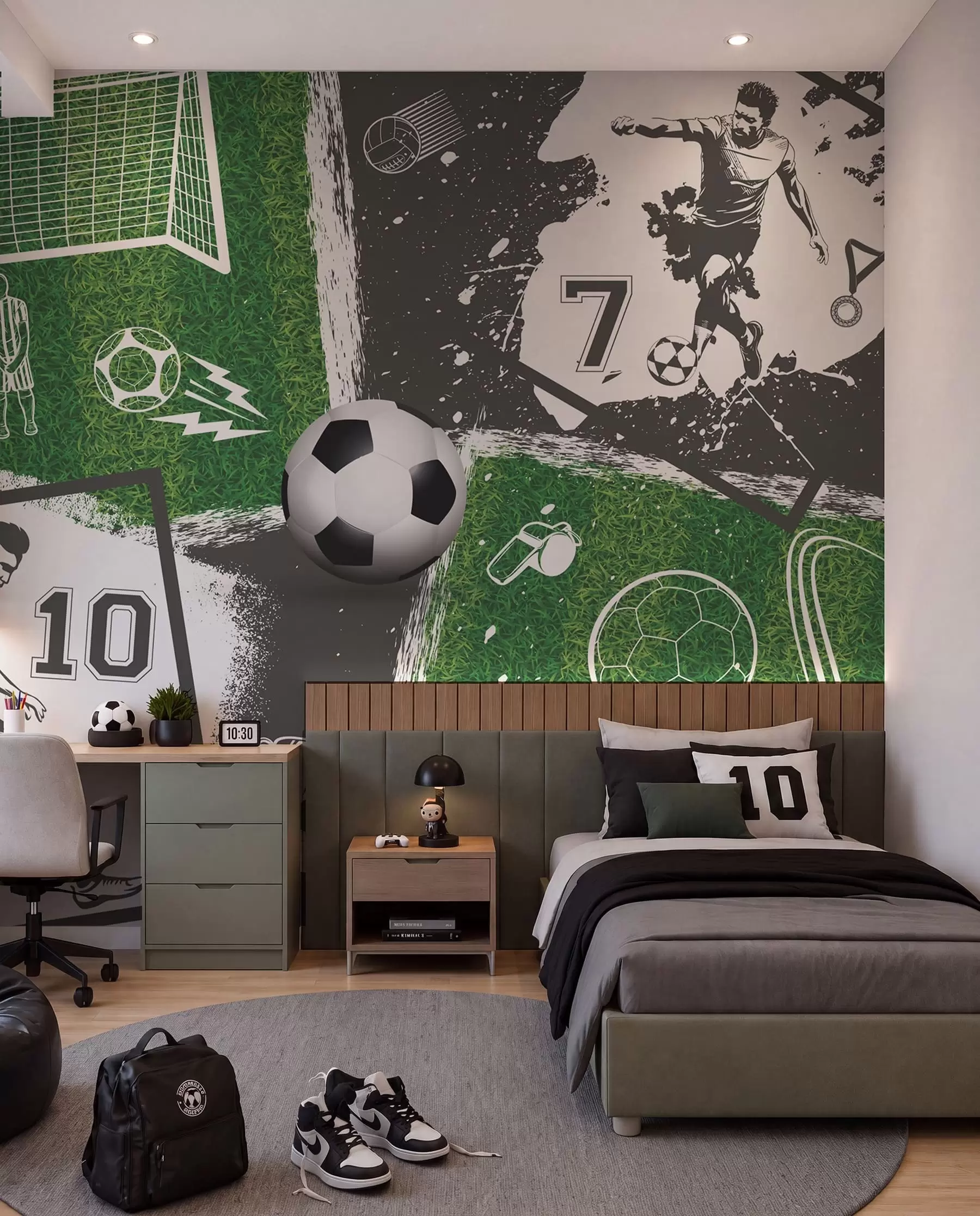 Papier peint Collage de match de football w03121