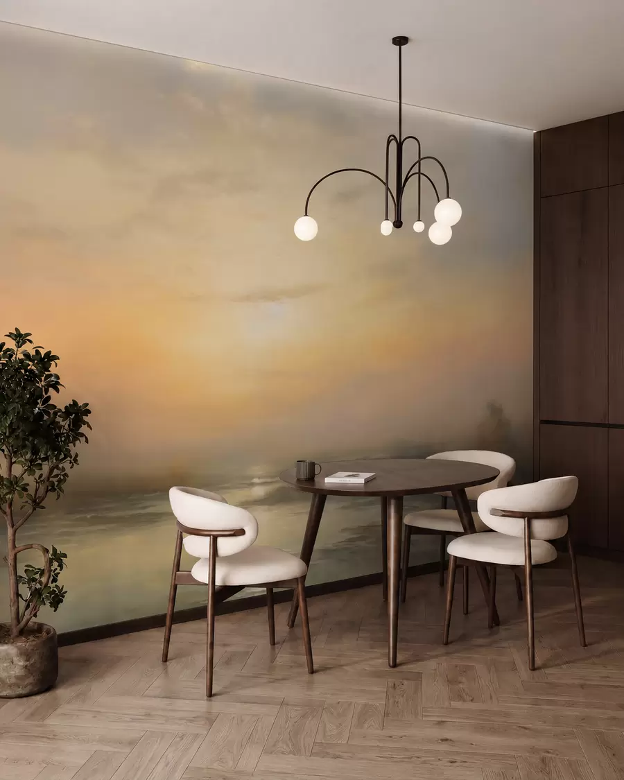 Papier peint Charmant paysage de coucher de soleil w03132