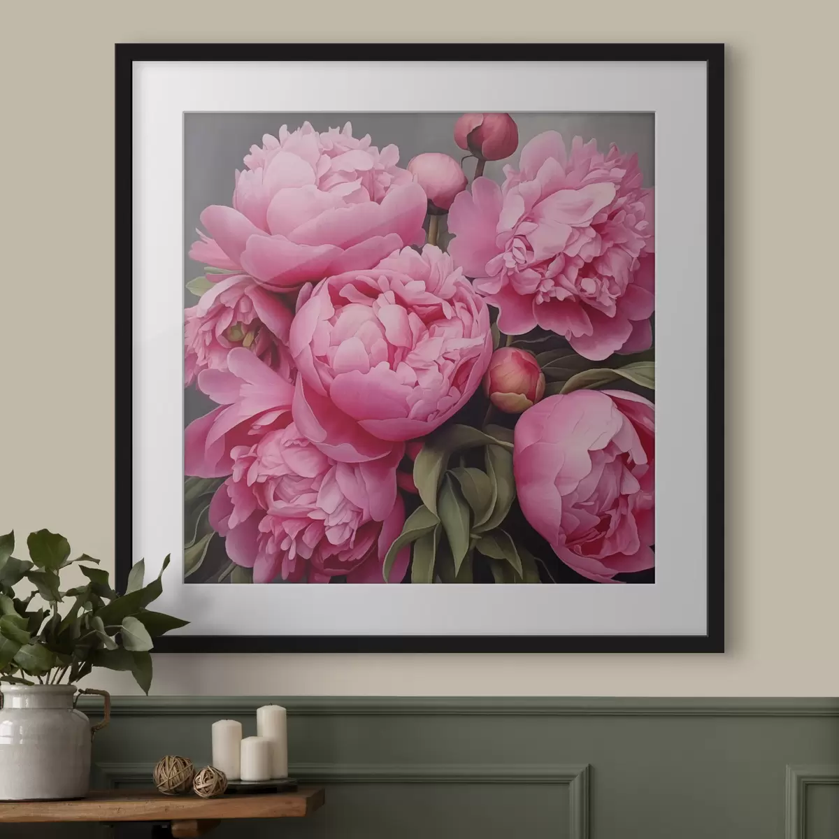 Poster Pivoines roses f42944