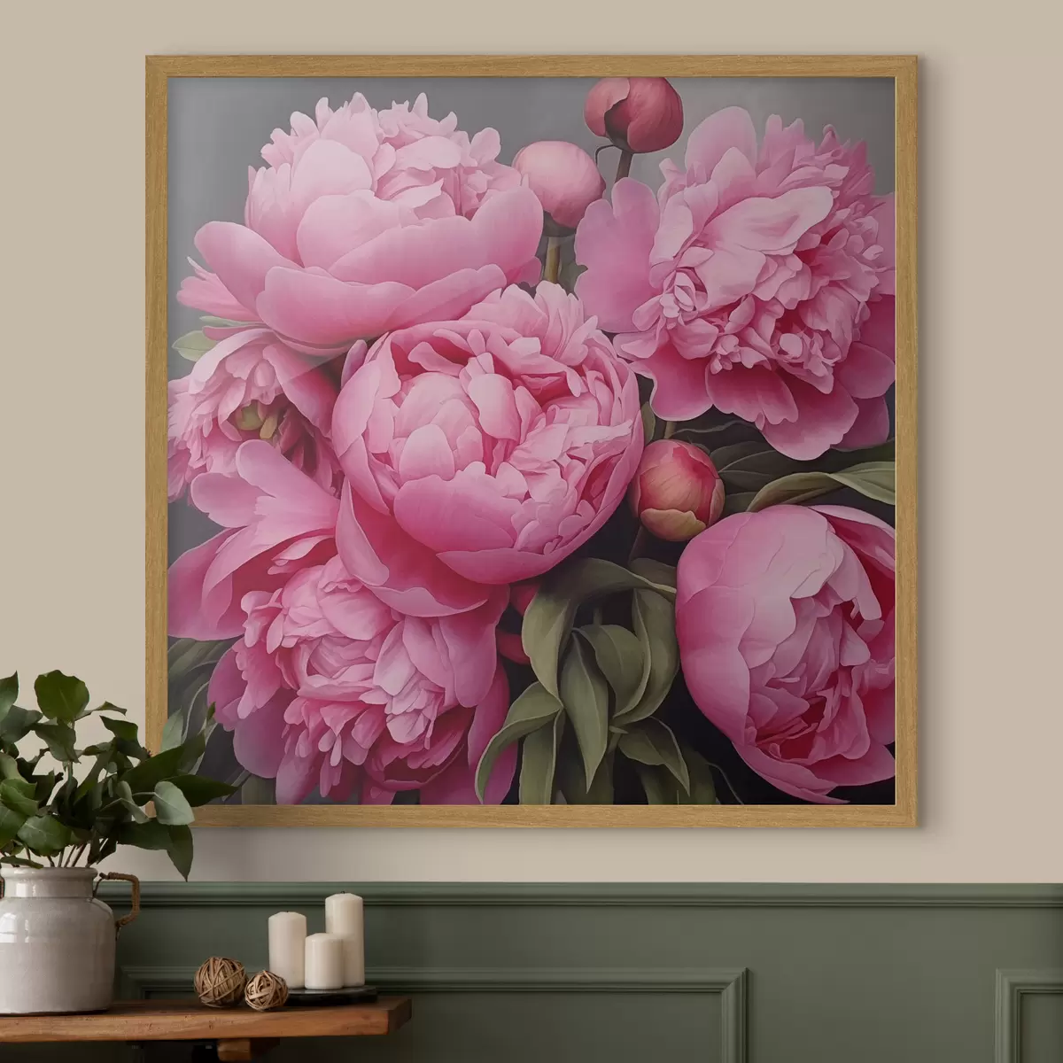 Poster Pivoines roses f42944