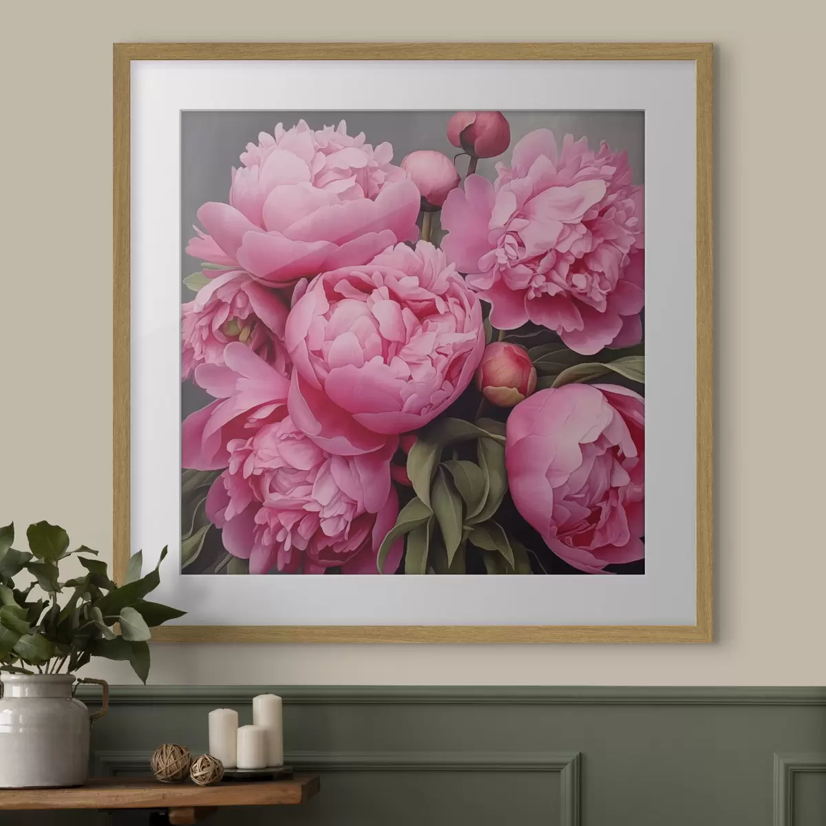 Poster Pivoines roses f42944