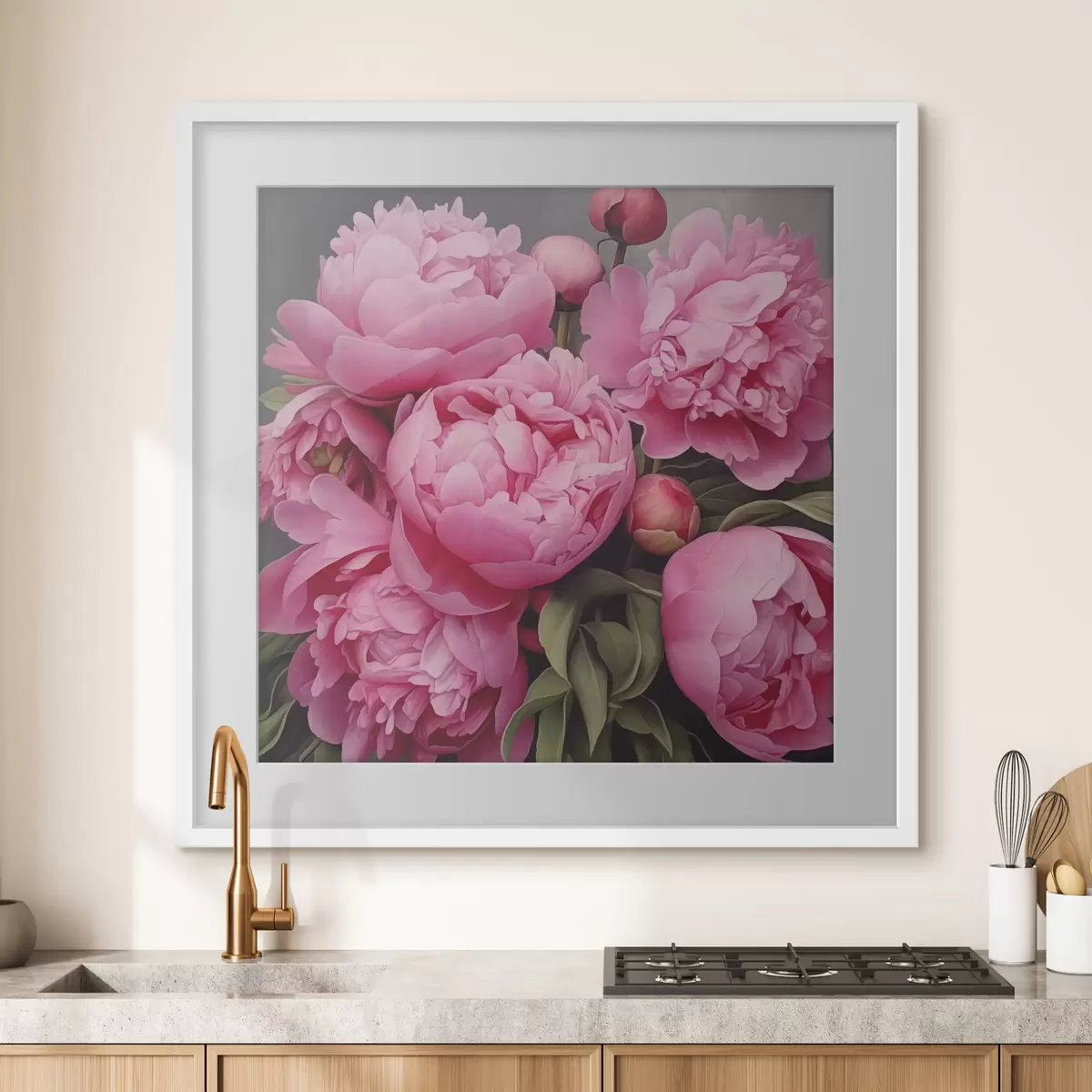 Poster Pivoines roses f42944