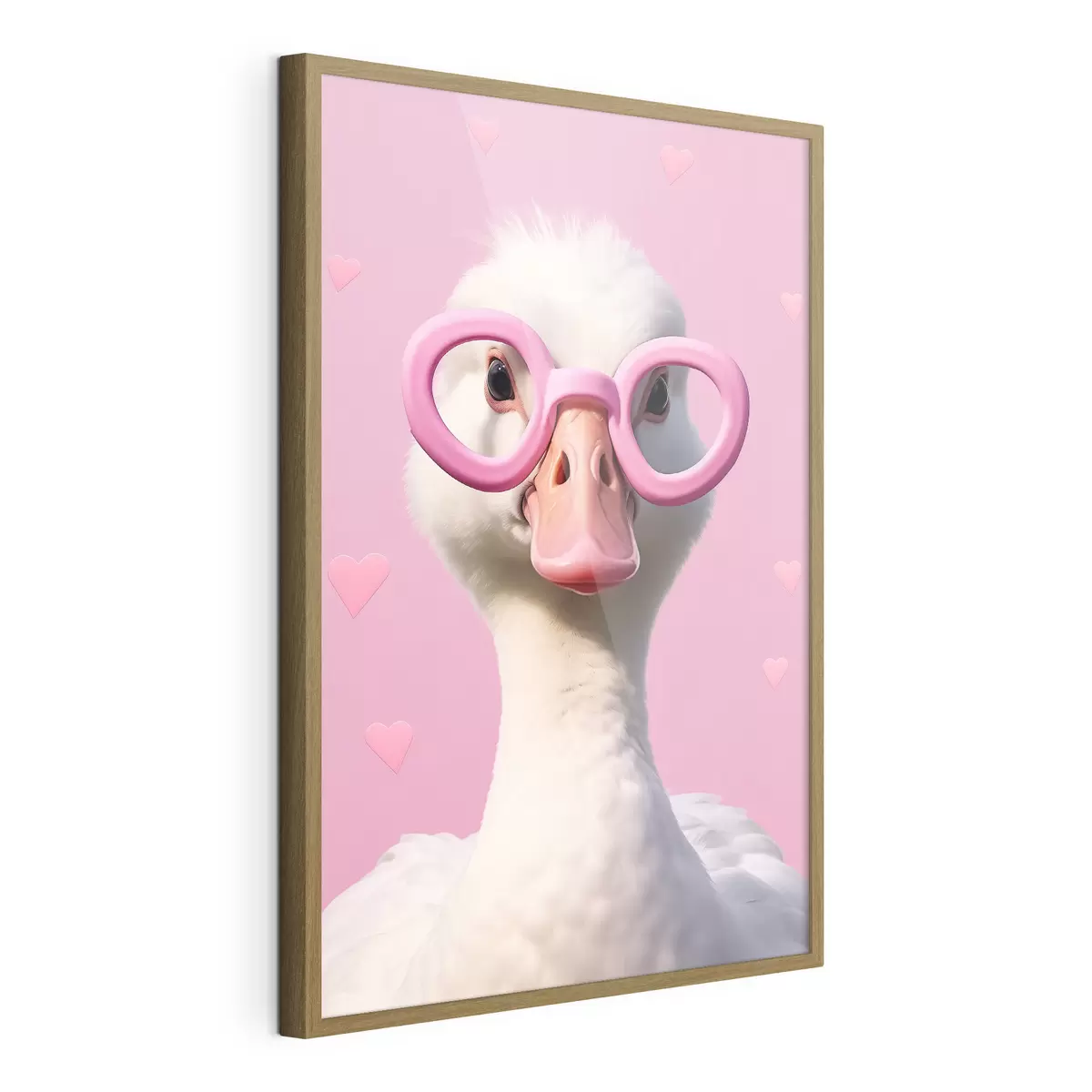 Poster L'oie aux lunettes roses f42947