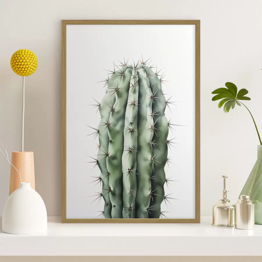 Papier peint Aquarelle imitation cactus f42961