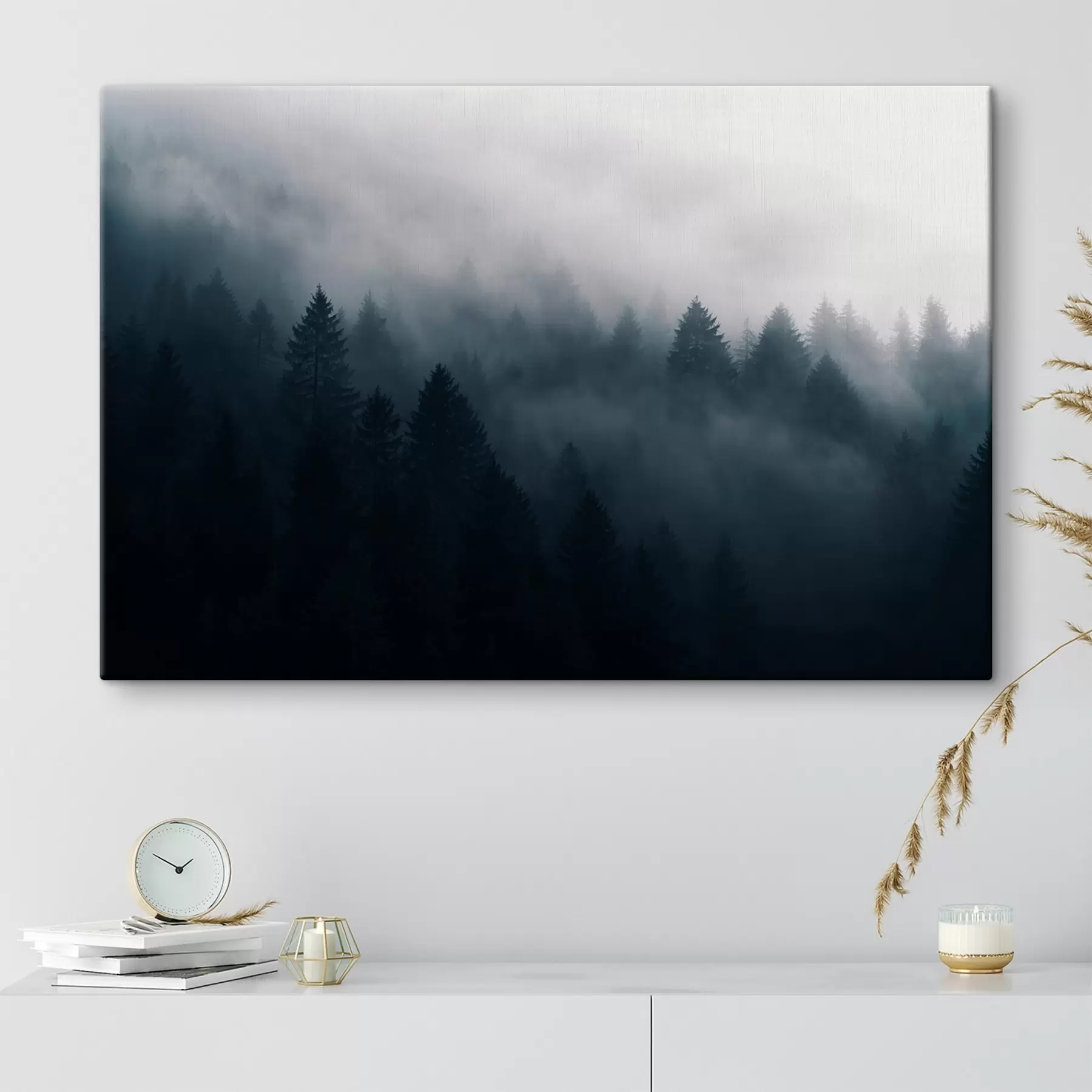 Tableau Forêt noire dans le brouillard s42926