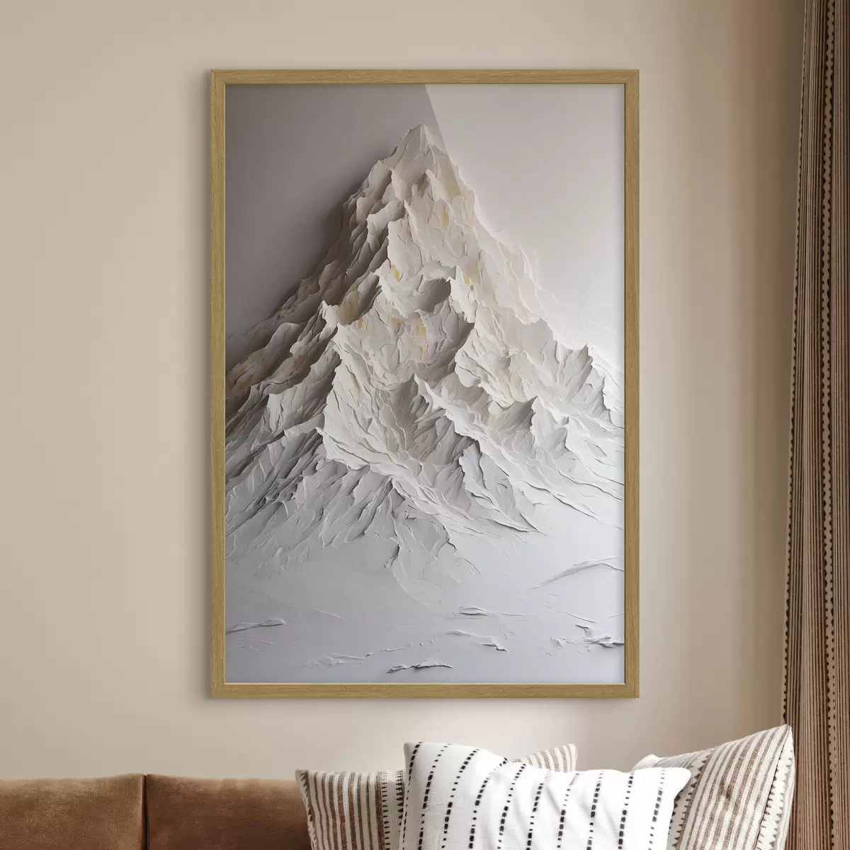 Poster Montagne enneigée en peinture à l'huile f42760