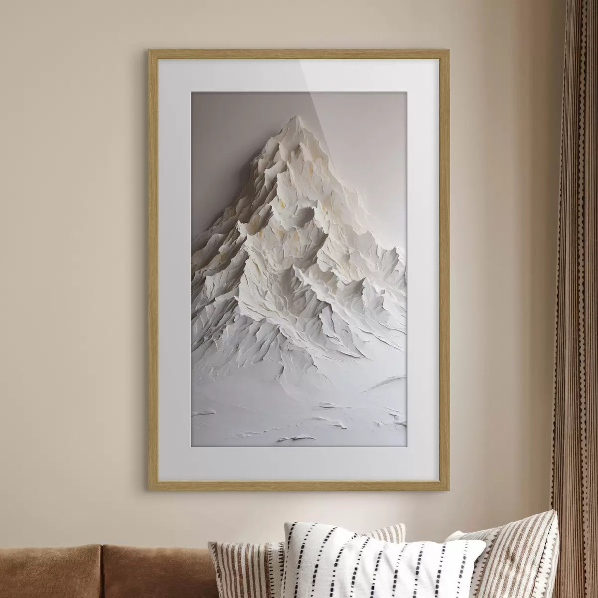 Poster Montagne enneigée en peinture à l'huile f42760
