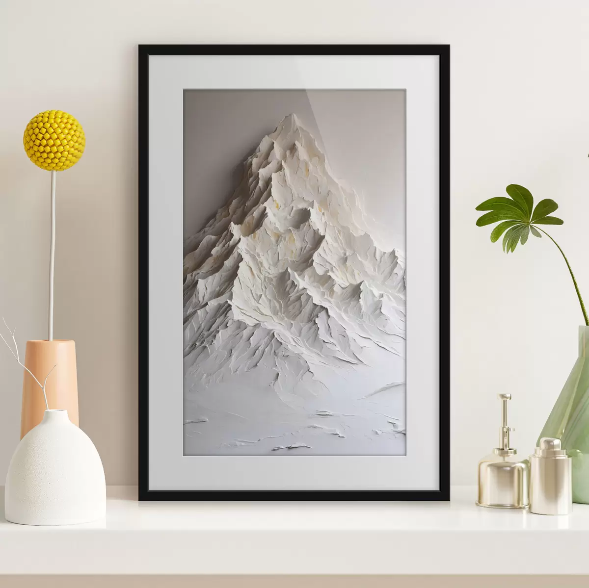 Poster Montagne enneigée en peinture à l'huile f42760