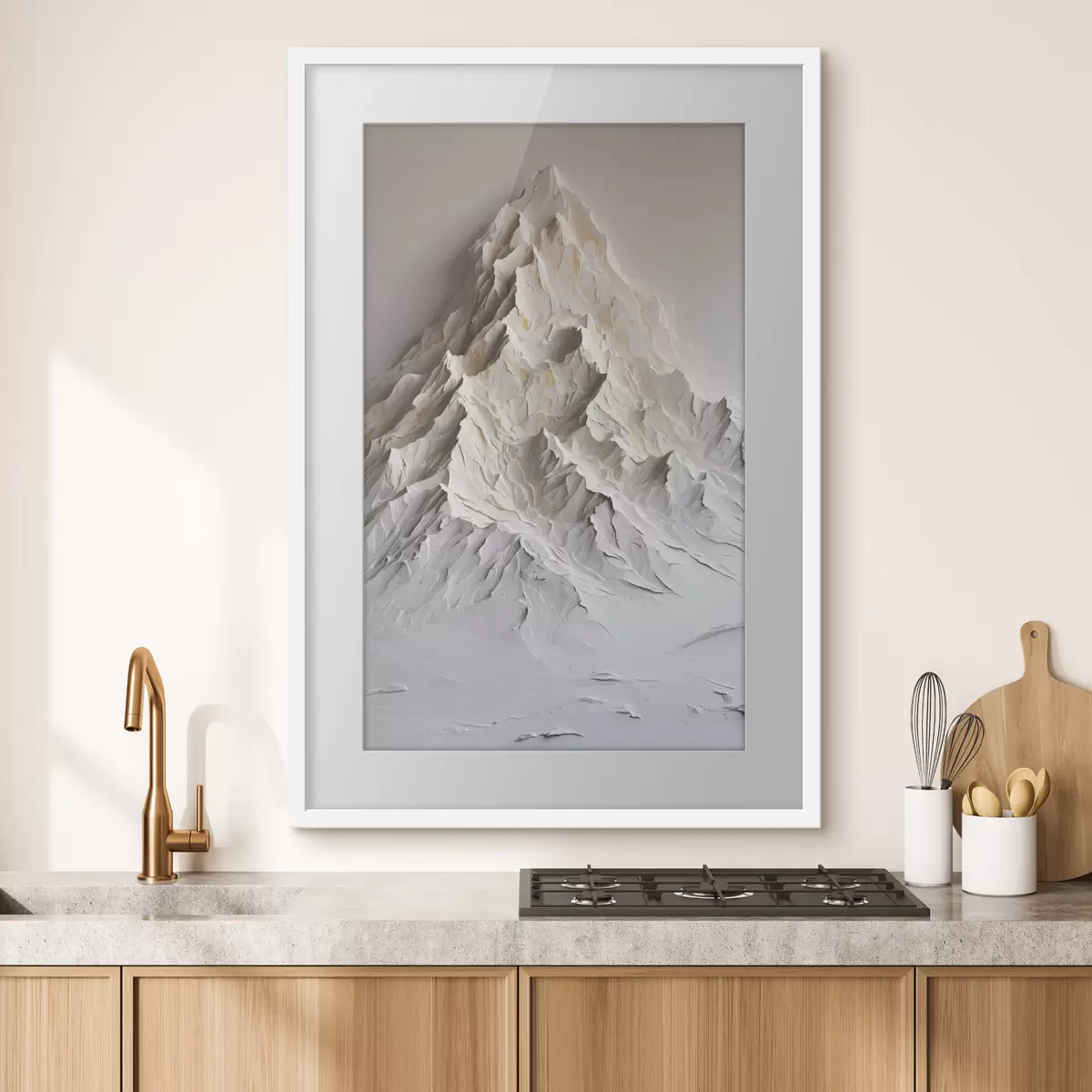 Poster Montagne enneigée en peinture à l'huile f42760