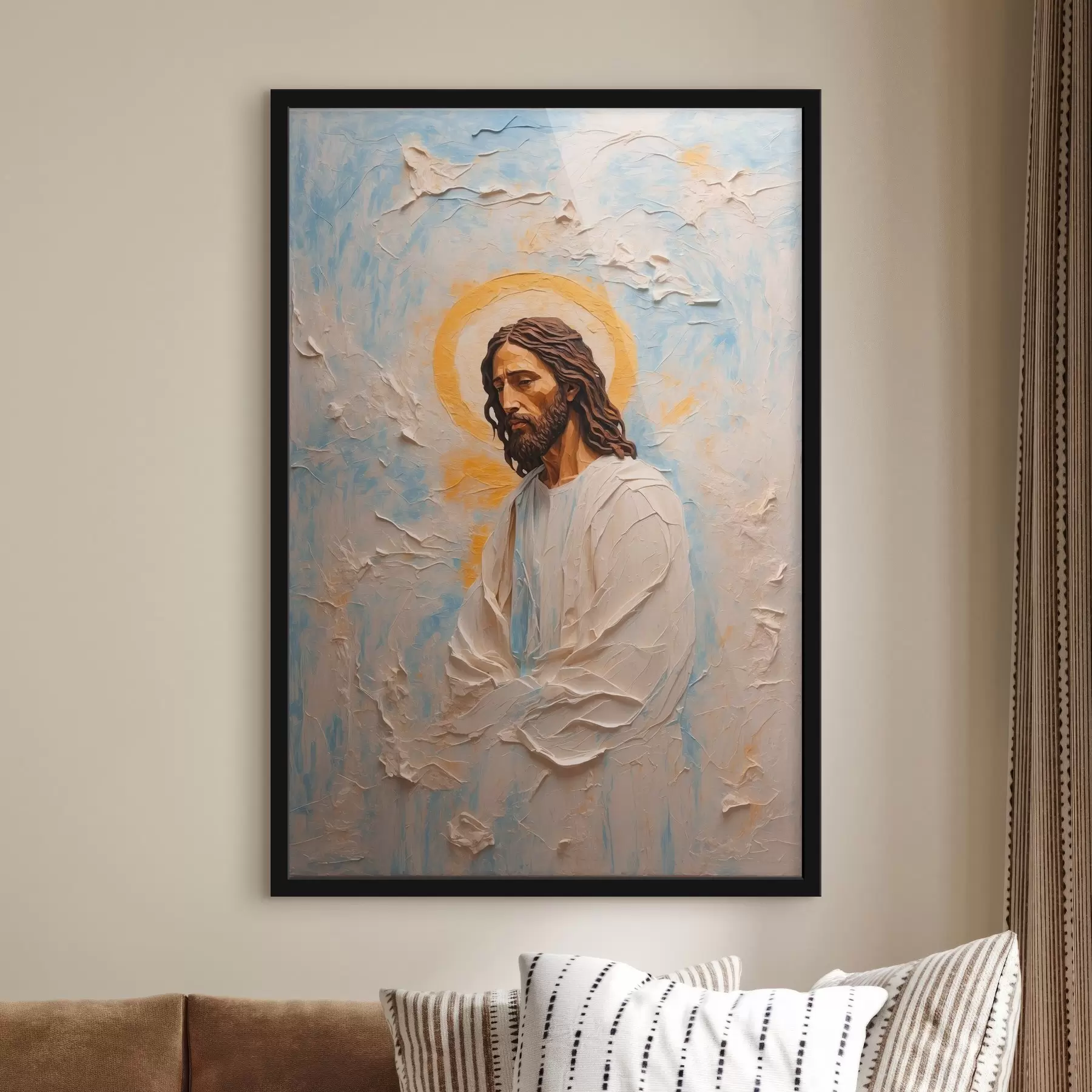 Papier peint Jésus-Christ en style peinture à l'huile f42768