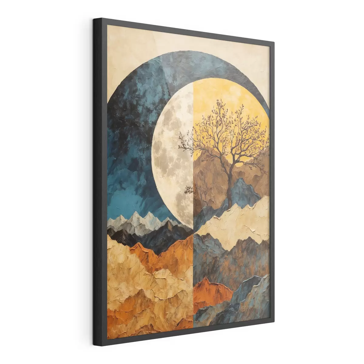 Poster Lune ambrée sur les collines f42770