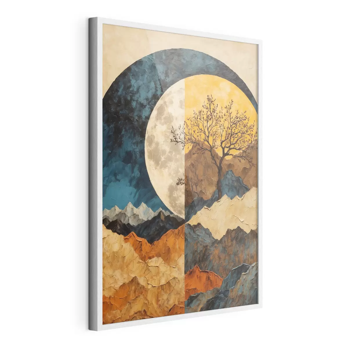 Poster Lune ambrée sur les collines f42770