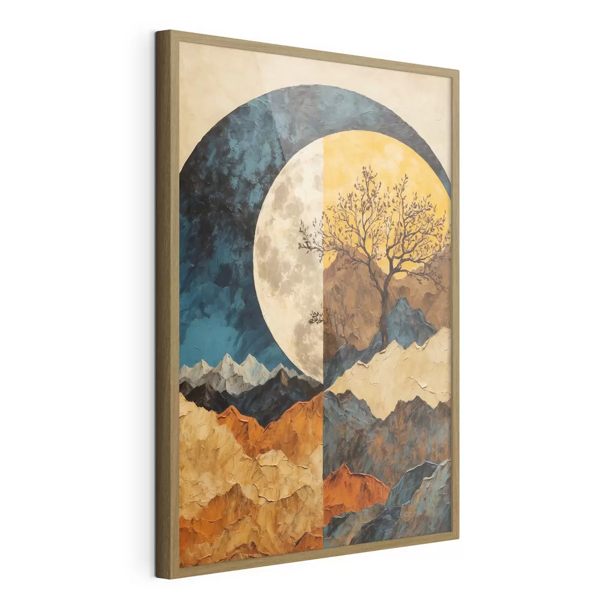 Poster Lune ambrée sur les collines f42770