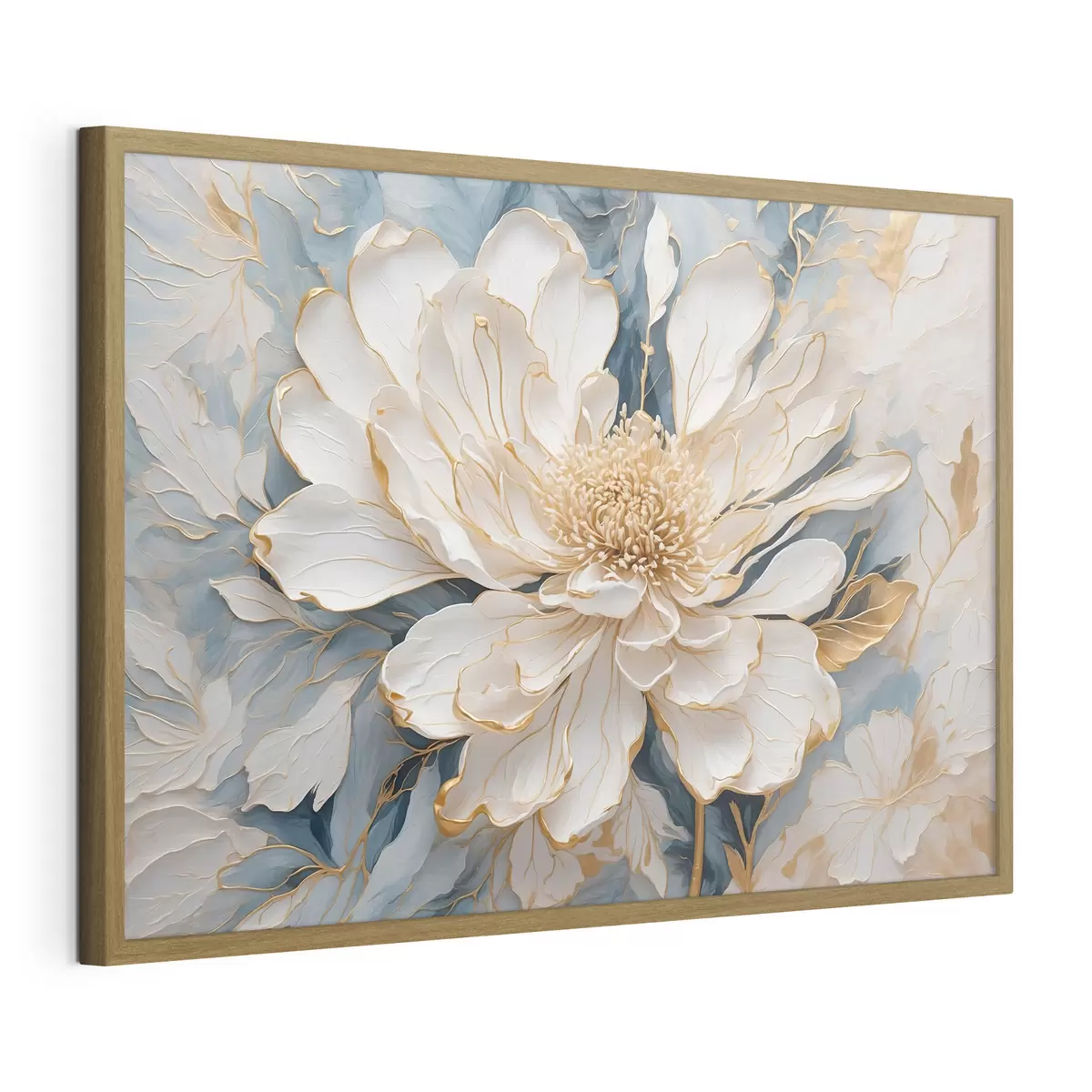 Poster Fleur sur fond bleu f42923