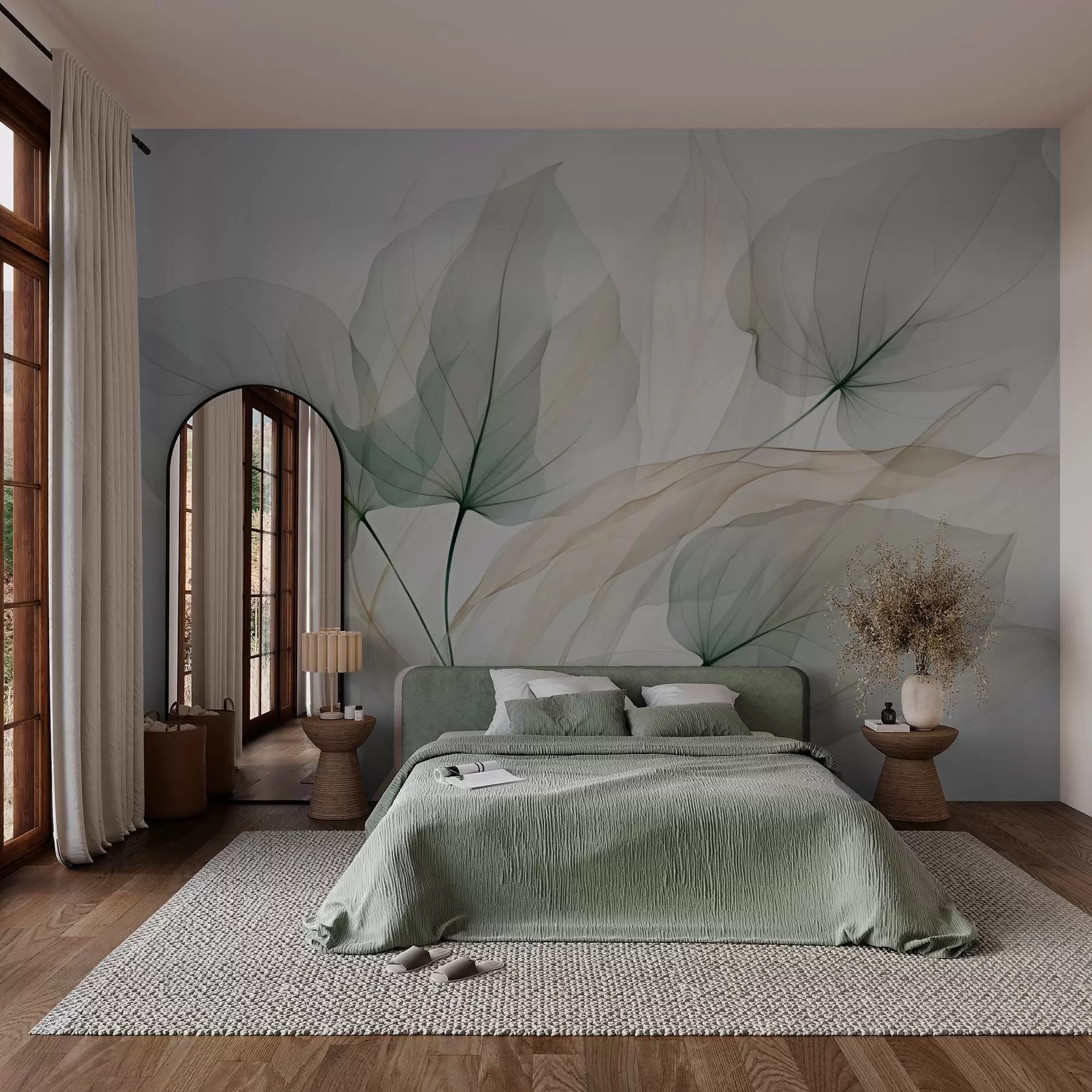 Papier peint Feuilles abstraites w03180