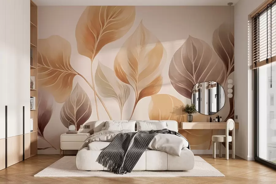 Papier peint Grandes feuilles w03138