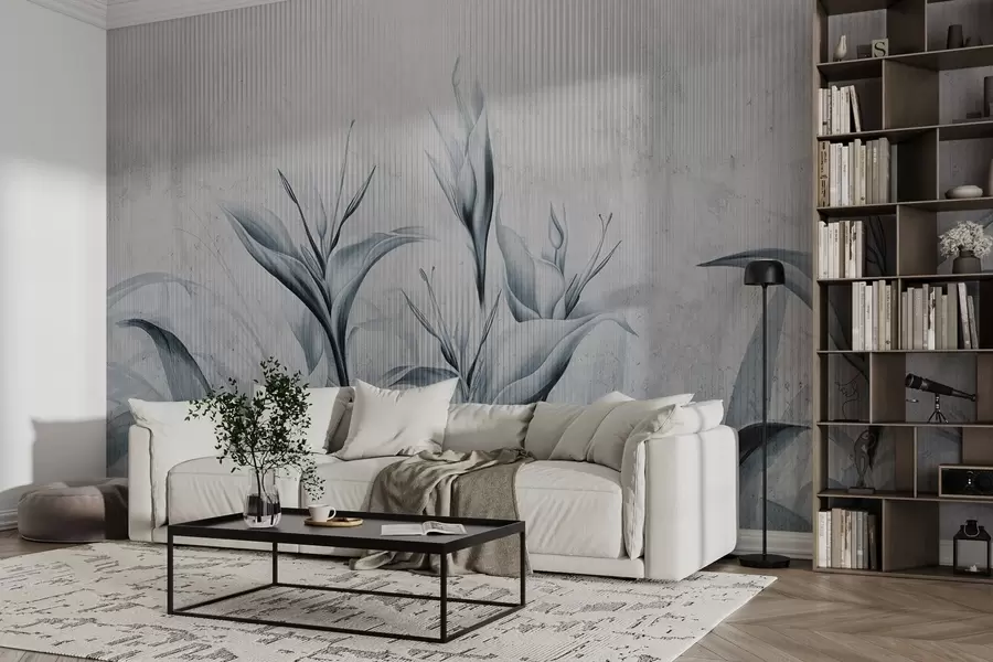 Papier peint Feuilles dans le style art nouveau w03212v2