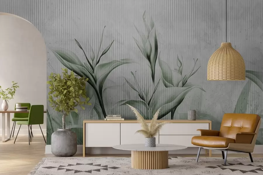 Papier peint Feuilles dans le style art nouveau w03212v3