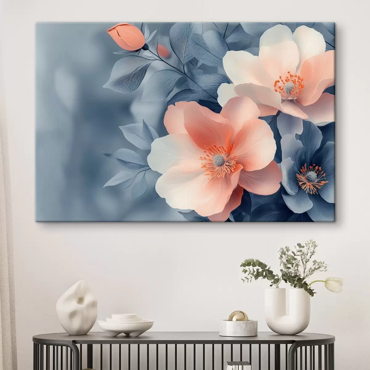 Tableau Grandes fleurs orange s42972