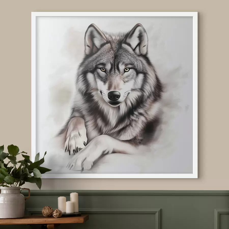 Papier peint Un beau loup f42985
