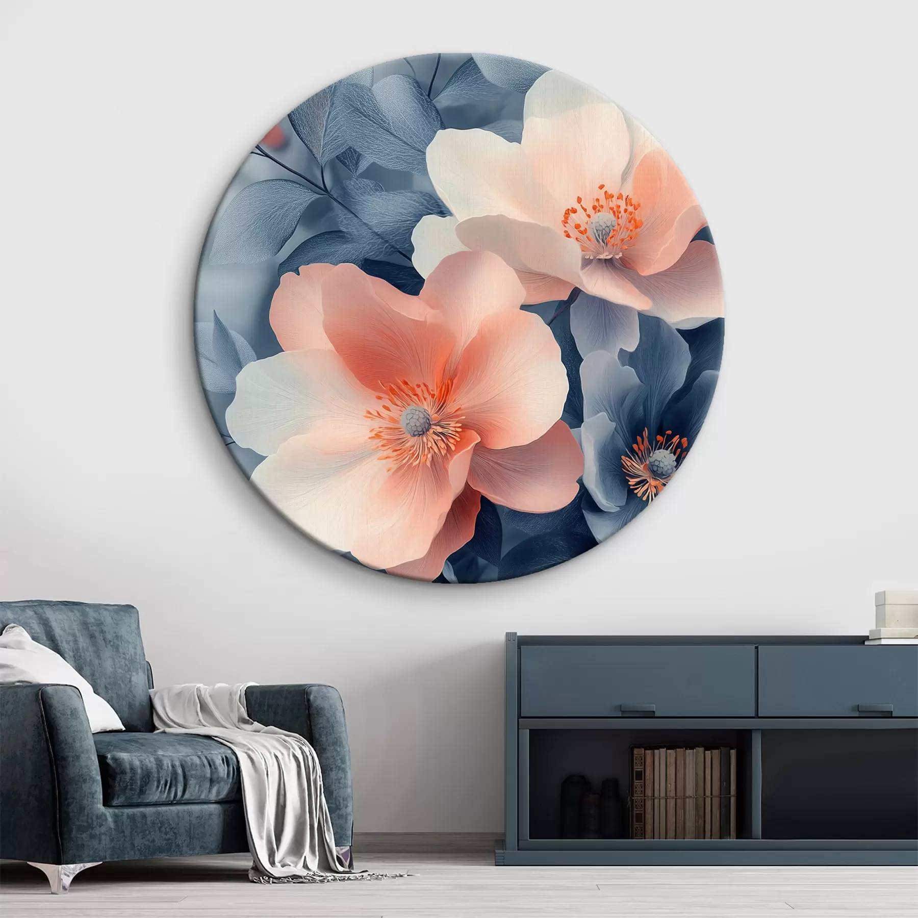 Tableau Grandes fleurs orange r42972