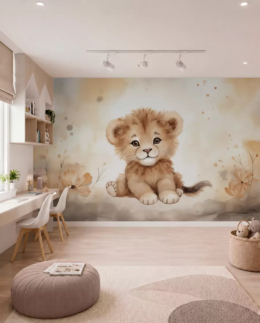 Papier peint Petit lionceau w08844