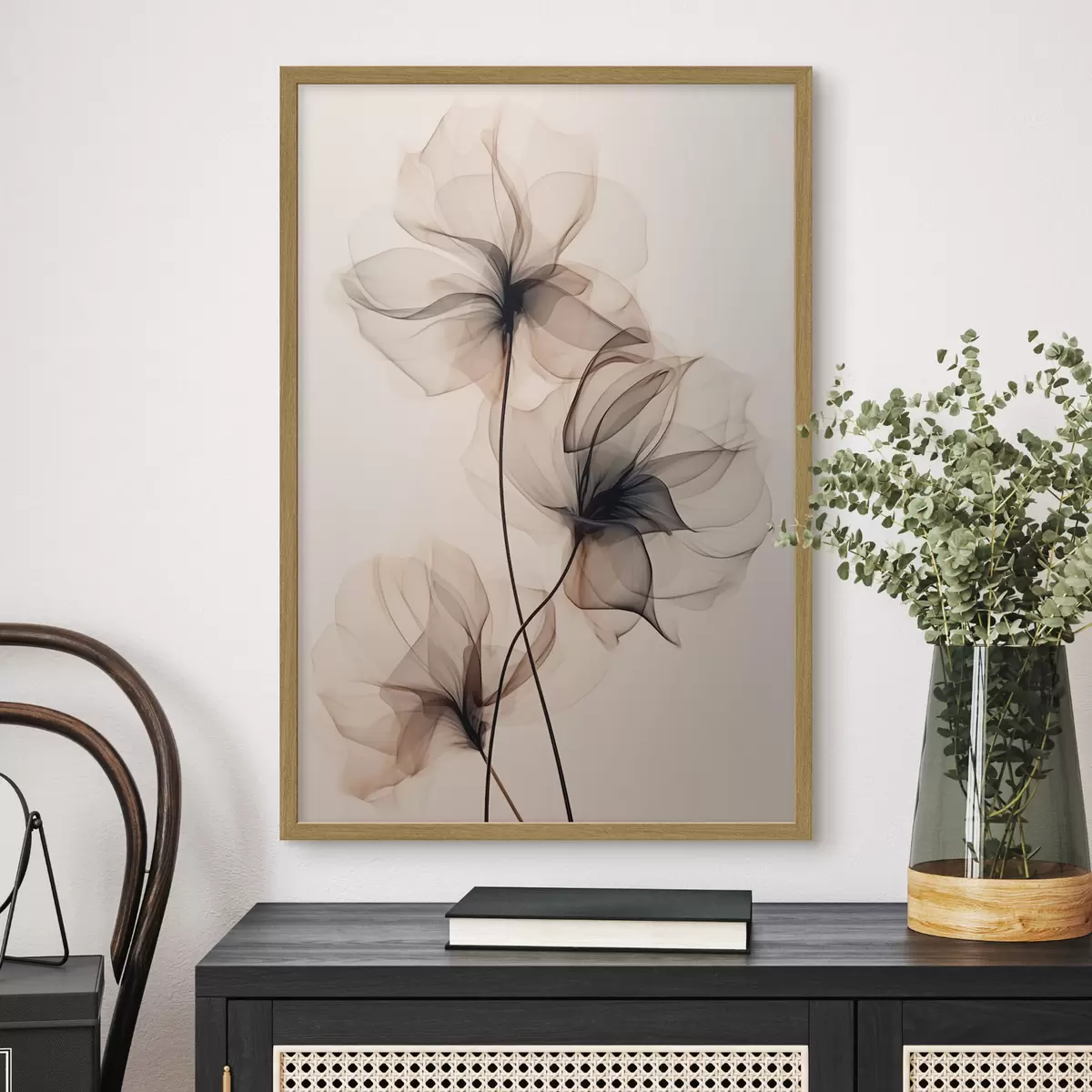 Poster Trio de fleurs transparentes f43015