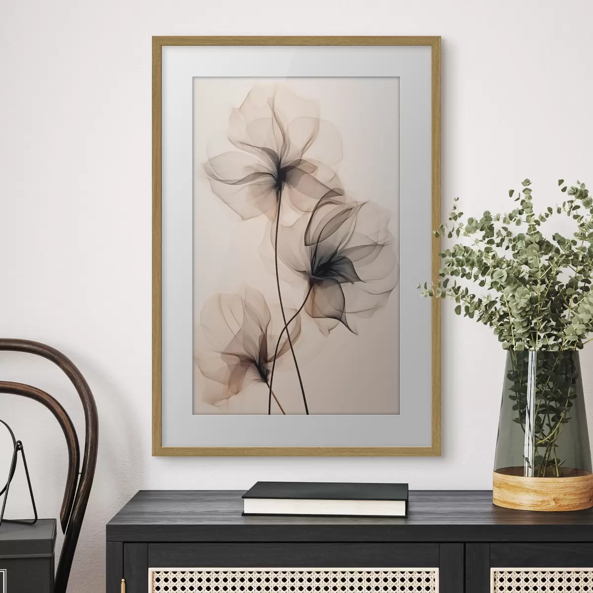 Poster Trio de fleurs transparentes f43015
