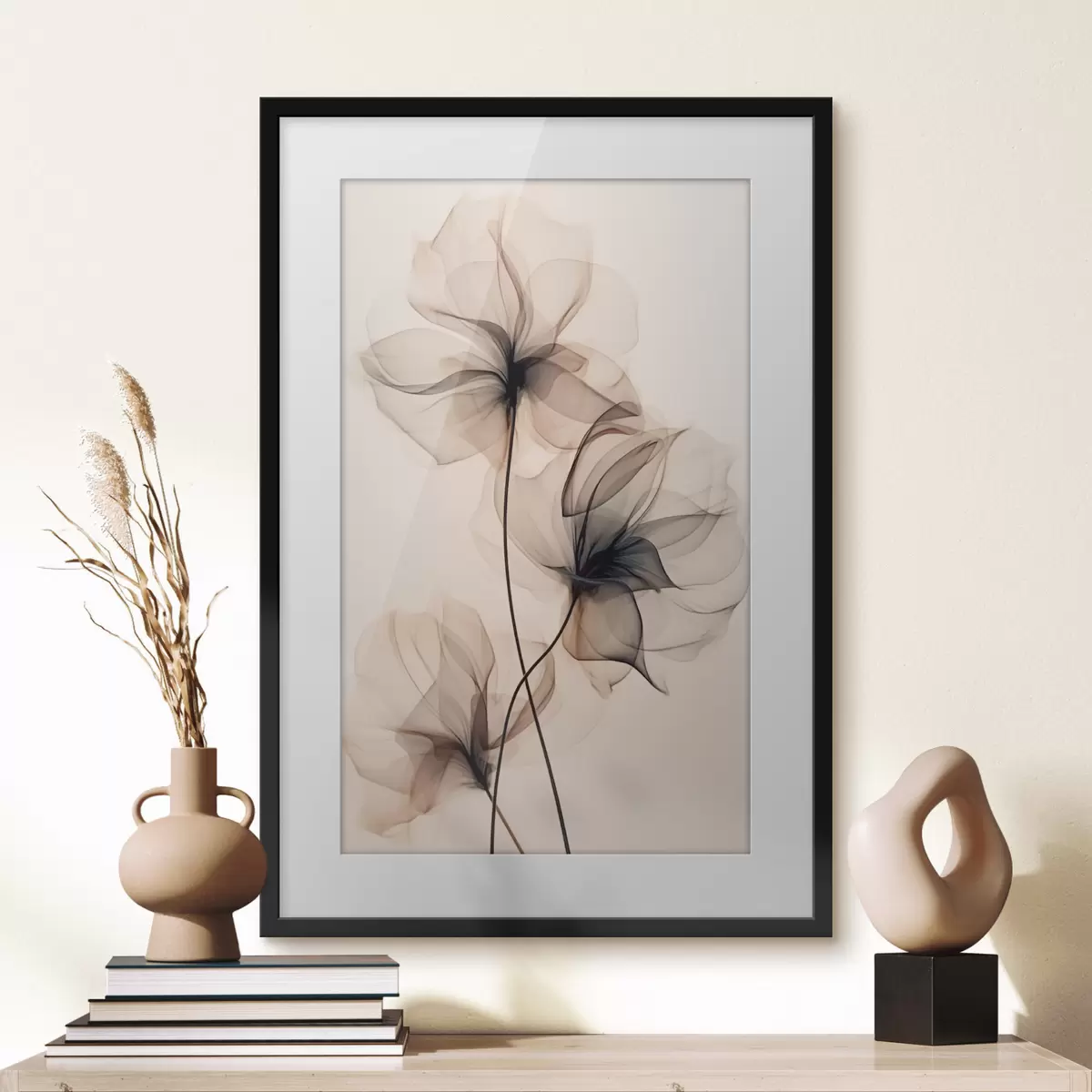 Poster Trio de fleurs transparentes f43015