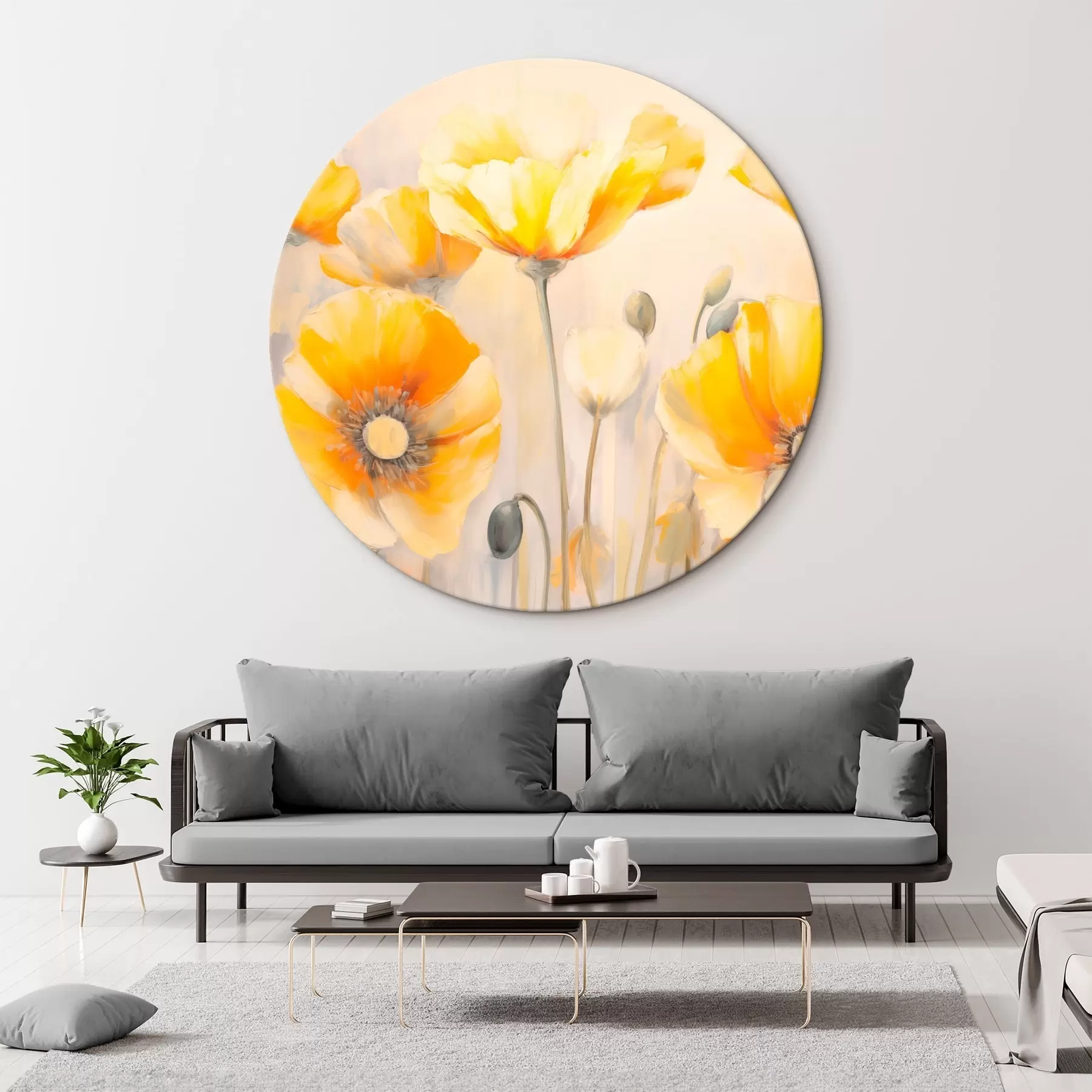 Tableau Coquelicots jaunes r43024