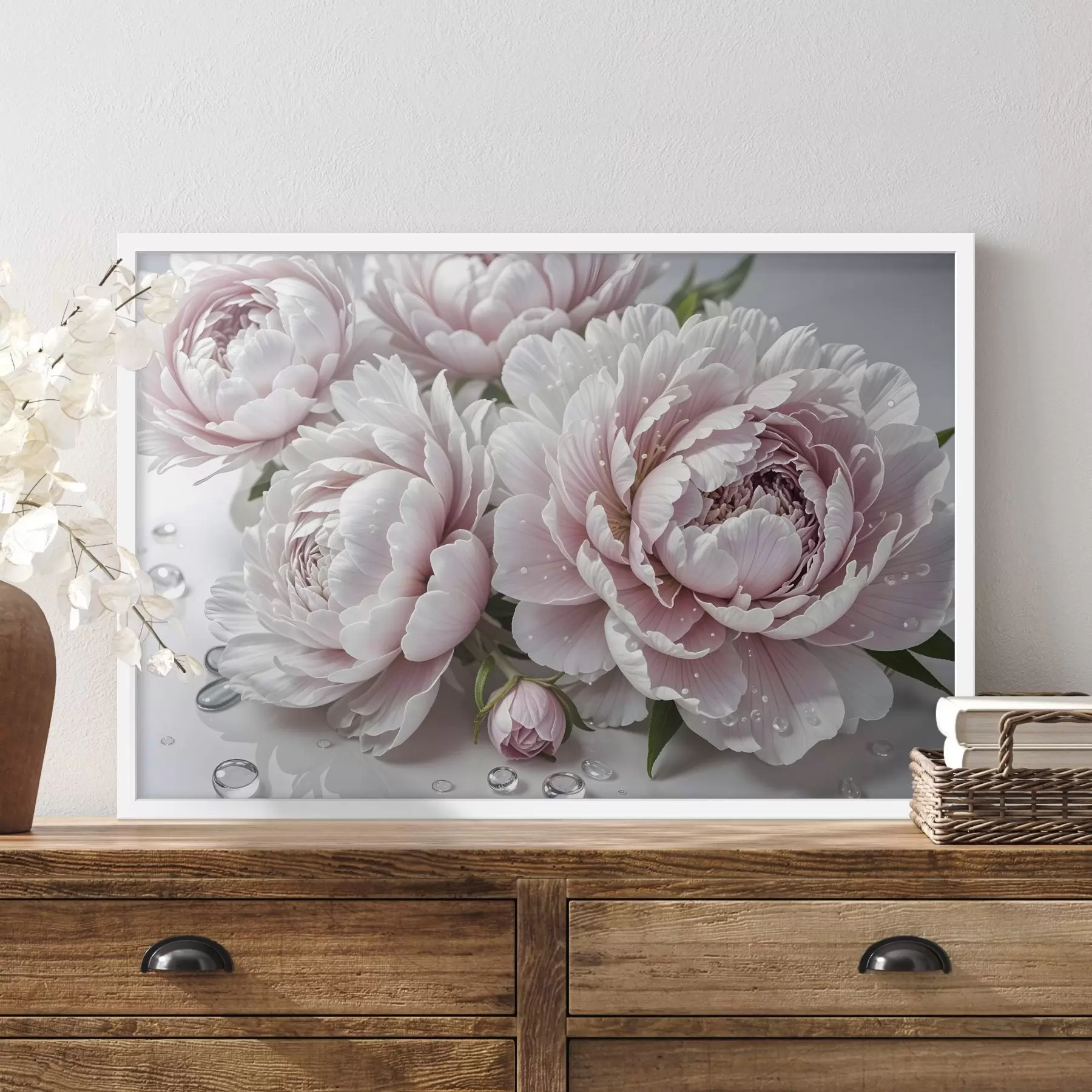 Papier peint Pivoines après la pluie f43158