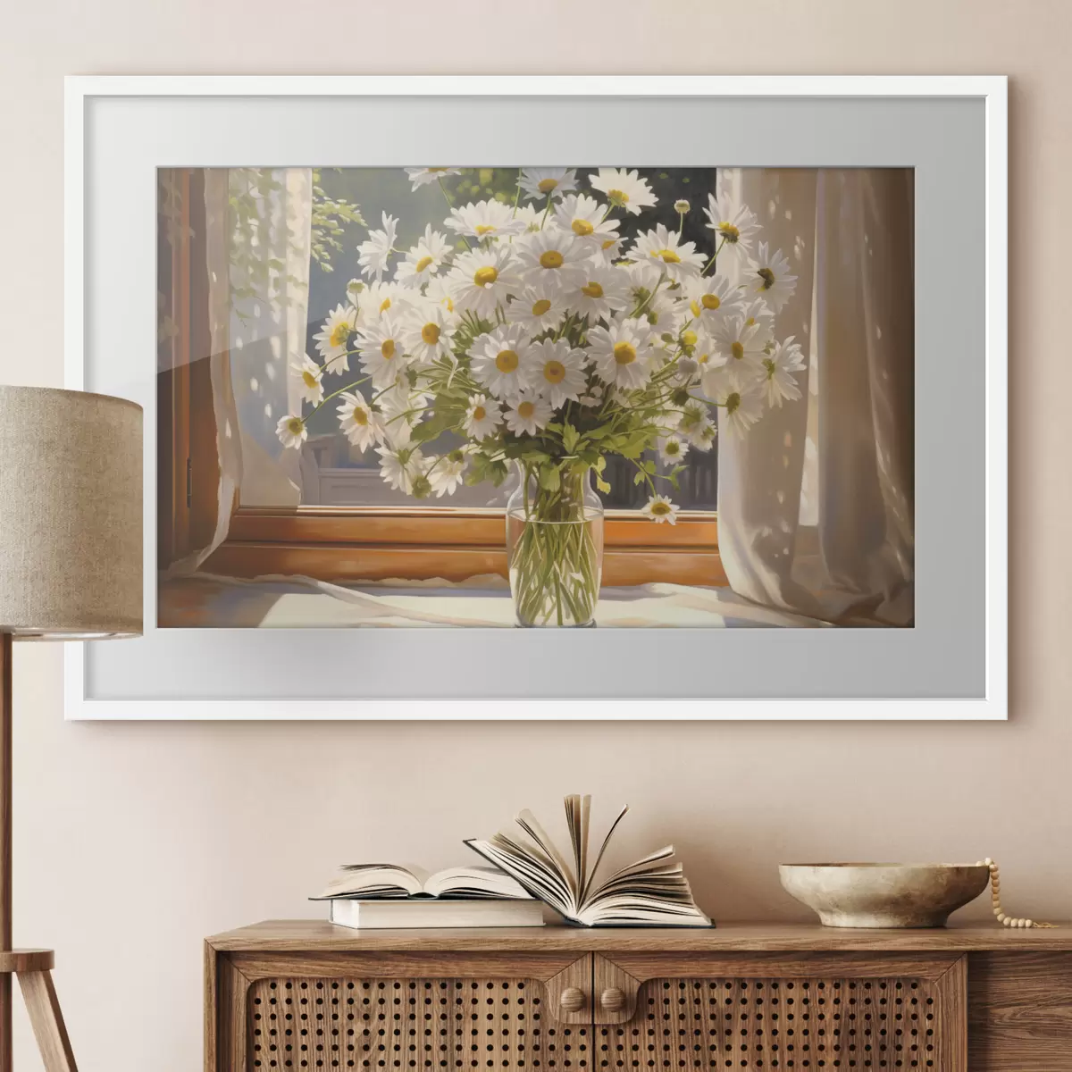 Poster Marguerites à la fenêtre f43171