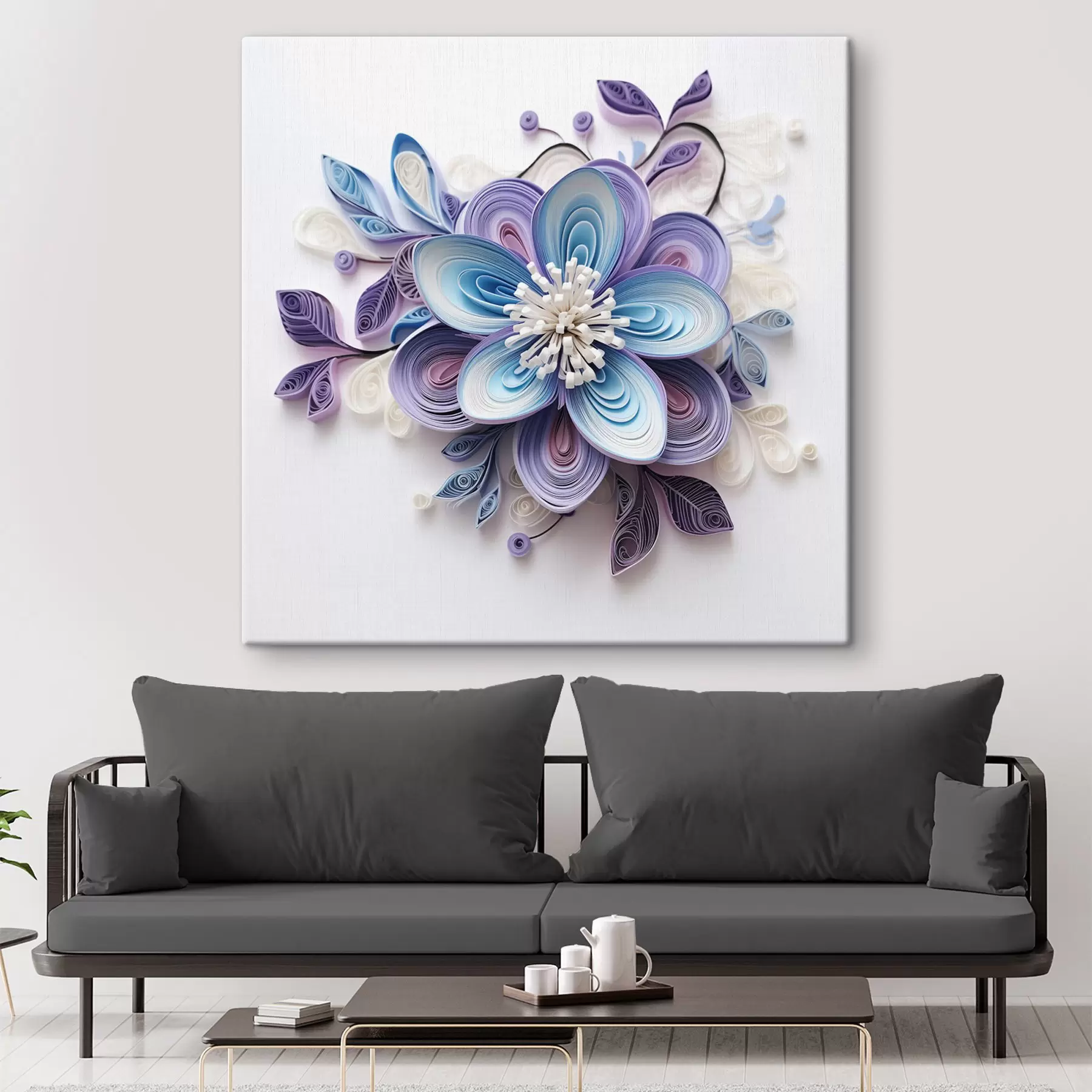 Tableau Fleur abstraite s43123