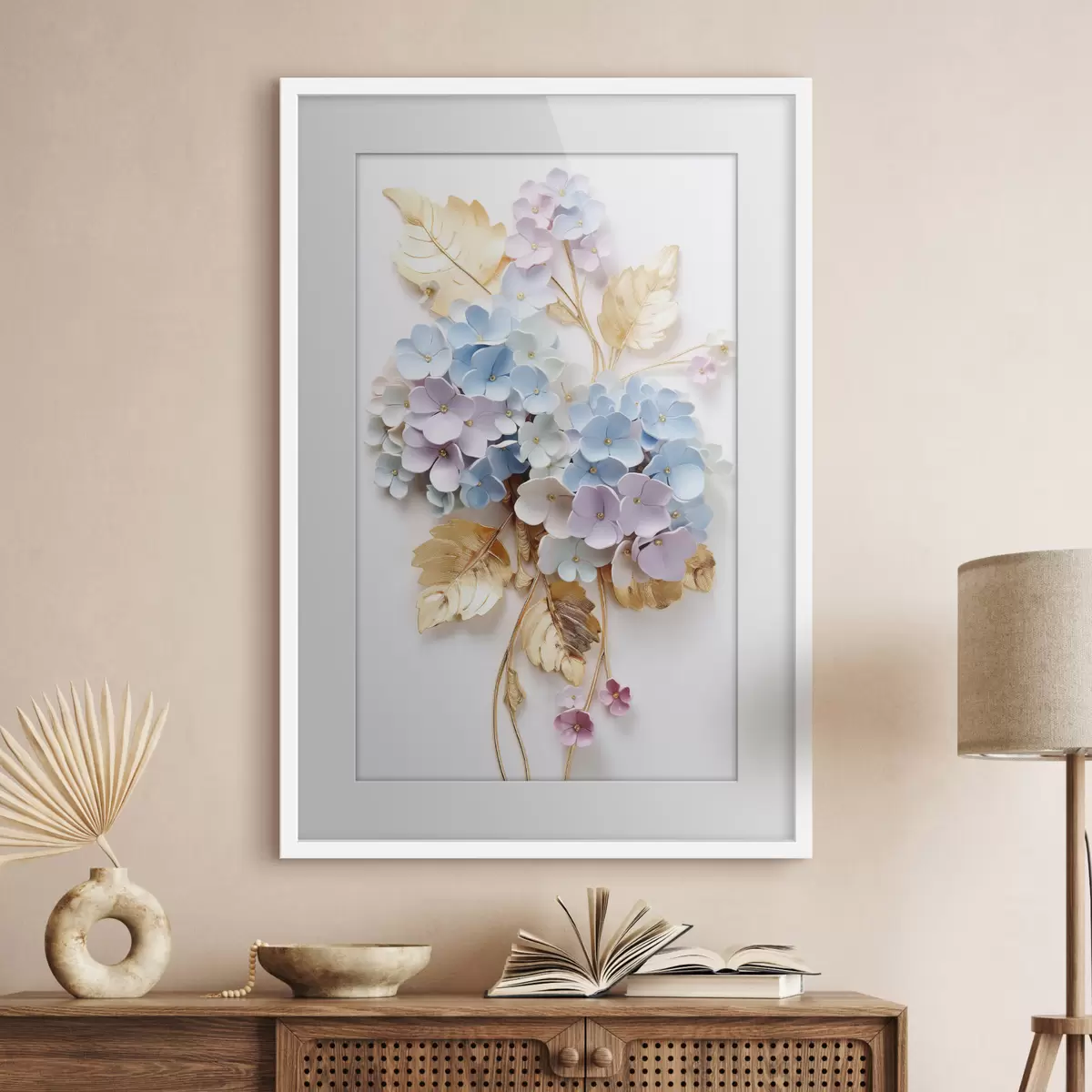 Poster Branches tendres d'hortensia f43122