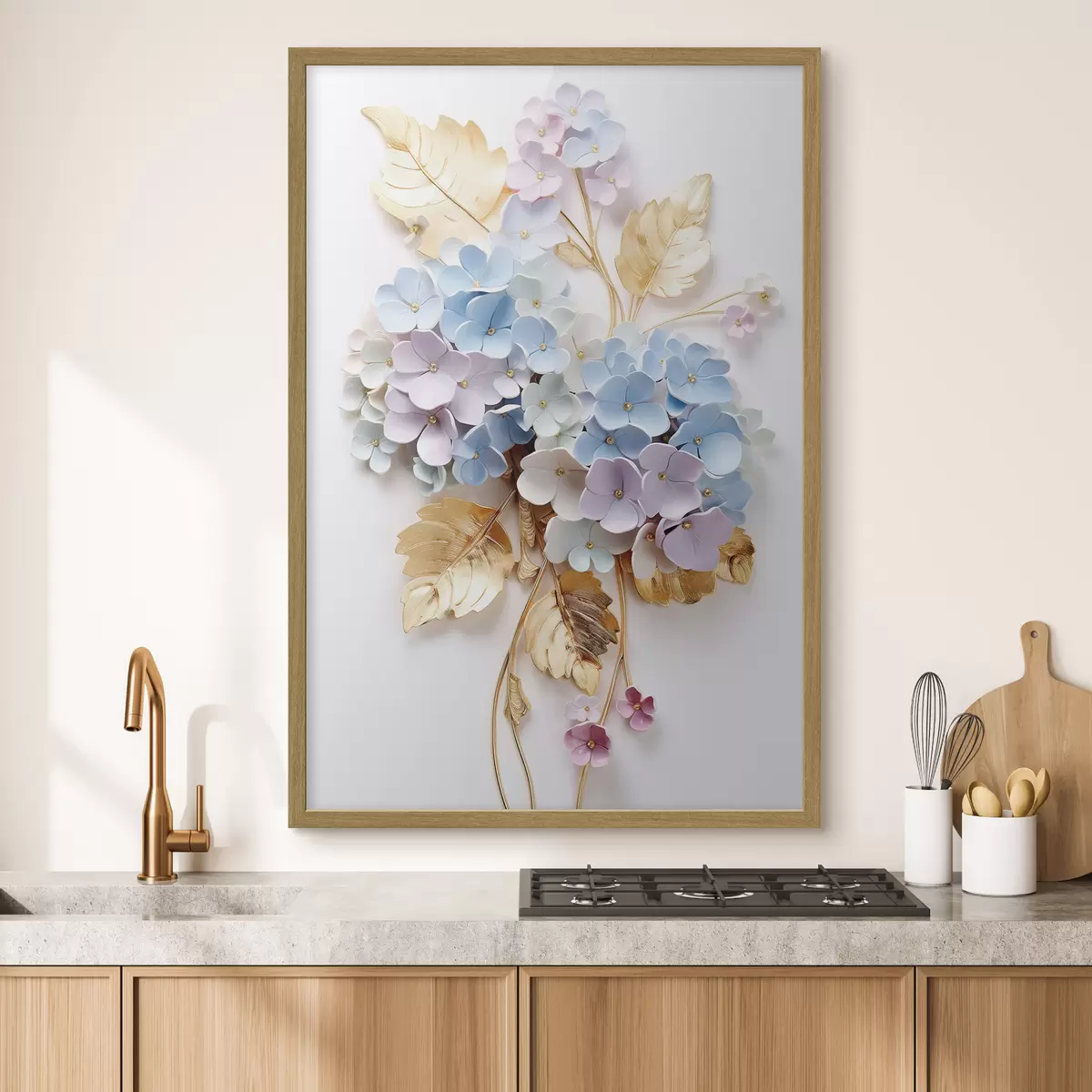 Poster Branches tendres d'hortensia f43122